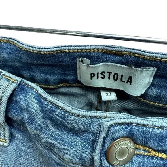 PISTOLA - EC raw hem straight cropped jeans size 27 - Picture 2 of 3